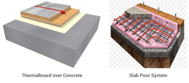 Thermalboard Compared to Concrete Slab