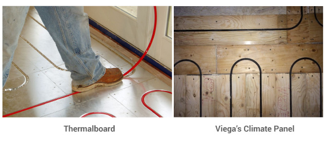 Thermalboard Compared to Viega Climate Panel