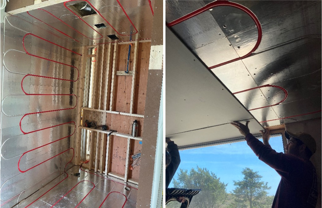 Thermalboard Eureka Radiant Heat Installed in Shower Wall Ceiling Thermalboard Eureka Radiant Heat Installed in Shower Wall Ceiling